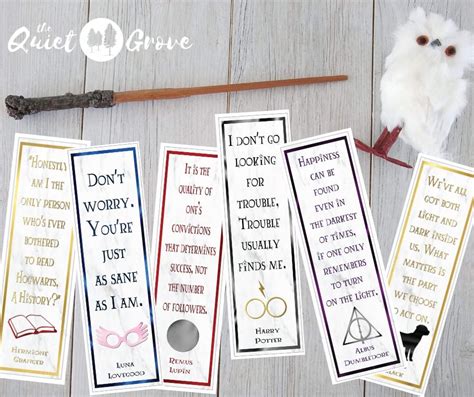 12 Free Printable Harry Potter Quote Bookmarks (3) ⋆ The Quiet Grove