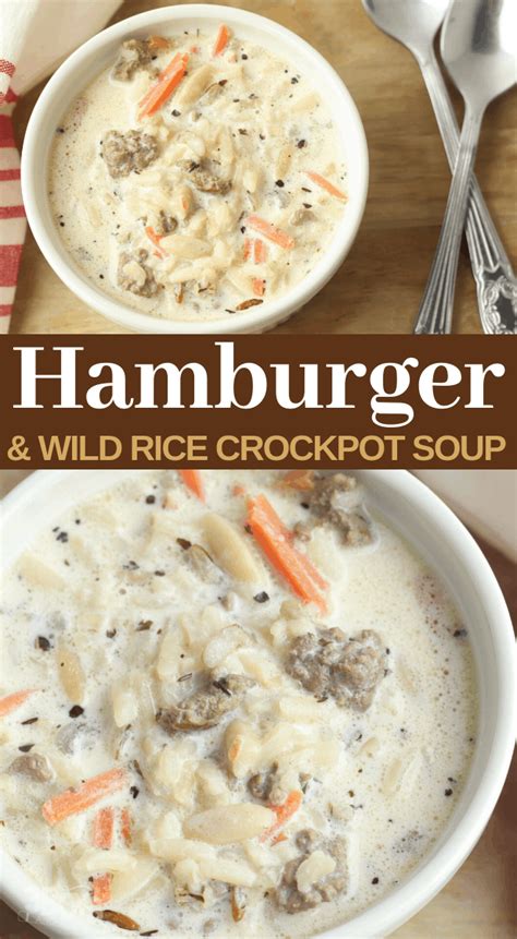 Hamburger Meat and Wild Rice Soup Recipe