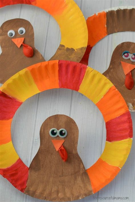 Paper Plate Turkey Craft | Thanksgiving crafts preschool, Fun ...