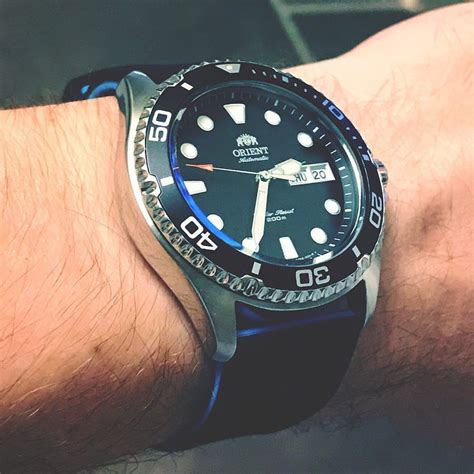 Orient Ray 2 on Barton Bands Elite Silicone Black | Blue • | Watches for men, Rolex watches ...