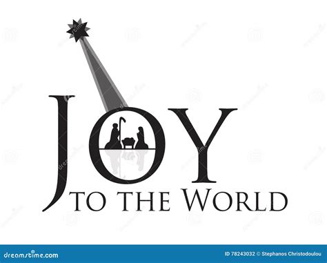 Joy To the World Nativity Scene Stock Illustration - Illustration of faith, star: 78243032