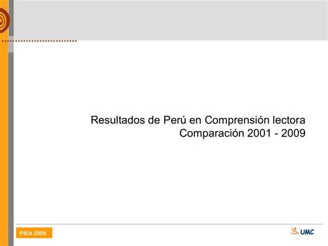 Resultados de la prueba PISA 2009 para el Perú