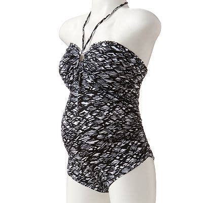 Maternity swimsuit at Kohl's. Would look cute w/ my swim skirt. | Maternity swimsuit, Swim skirt ...