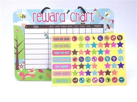 Reward Chart with Sticker | Reward chart, Template printable, Reward ...