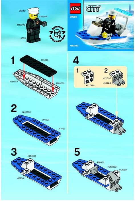 LEGO 30002 Police Boat Instructions, City