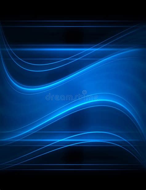 Blue High-tech Background With Waves Stock Vector - Illustration of background, creative: 12843601