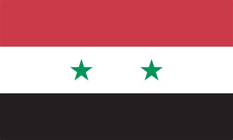 National Syria flag, official colors, and proportions. Vector ...