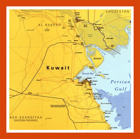 Map of Kuwait | Maps of Kuwait | Maps of Asia | GIF map | Maps of the ...