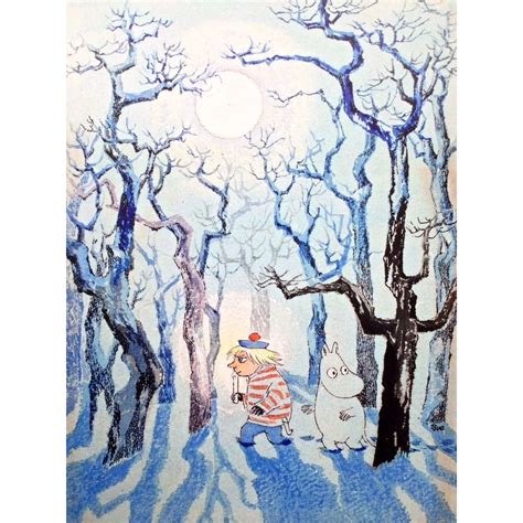 Too Ticky and Moomin in the Winter Forest | Moomin, Tove jansson, Art