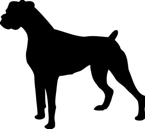 Boxer Dog Silhouette at GetDrawings | Free download