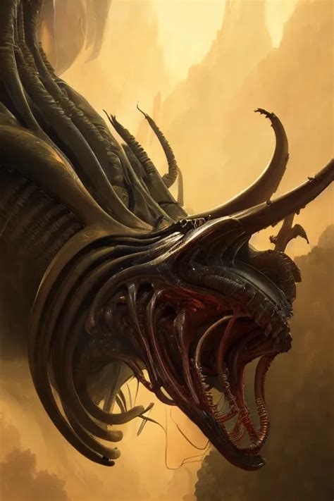 attractive xenomorph queen, close - up portrait, | Stable Diffusion ...