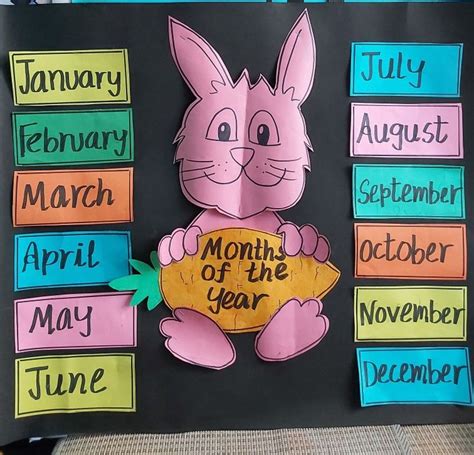 Months of the Year Bulletin Board for Preschool Classroom Decor