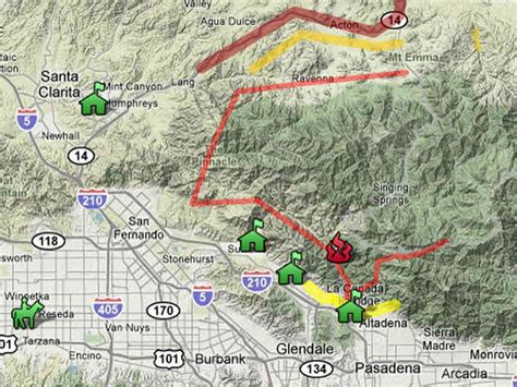 Los Angeles Current Fire Map - United States Map