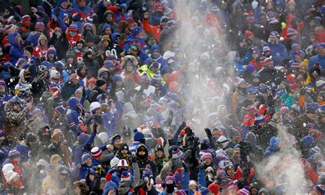 Snow celebrations for Bills Mafia after playoff win vs. Steelers