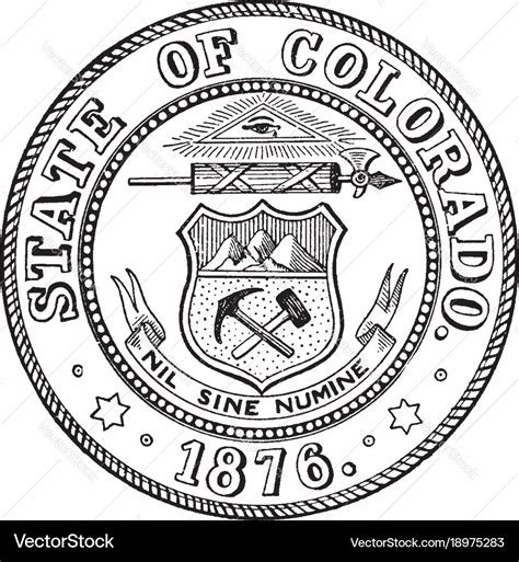 The state seal of colorado vintage Royalty Free Vector Image