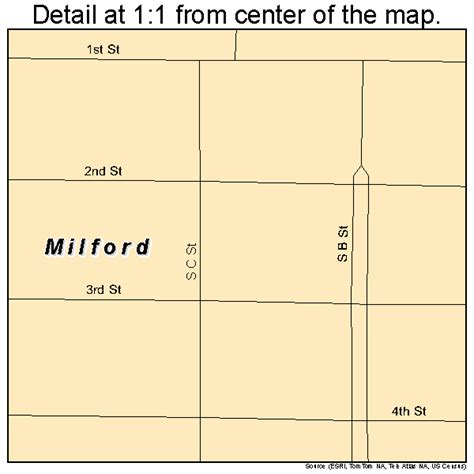 Milford Nebraska Street Map 3132060