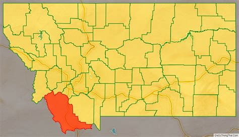 Map of Beaverhead County, Montana - Thong Thai Real