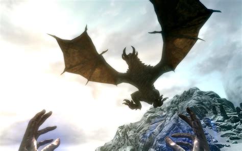 dragon landing by skyrimelderscrollsv on DeviantArt