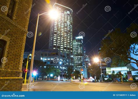 Perth City at Night stock image. Image of cityscape - 121583911