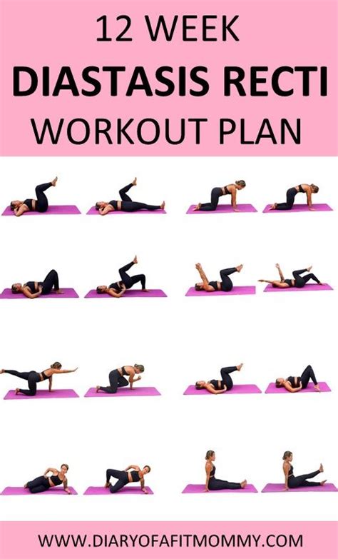 12 Week Diastasis Recti Home Workout Plan. Filled with tons of ...