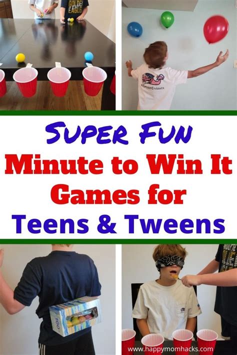 Best Minute to Win It Games for Teens & Tweens 2021 | Happy Mom Hacks