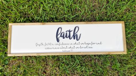 Faith Sign Faith Definition Christian Sign Christian Wall - Etsy