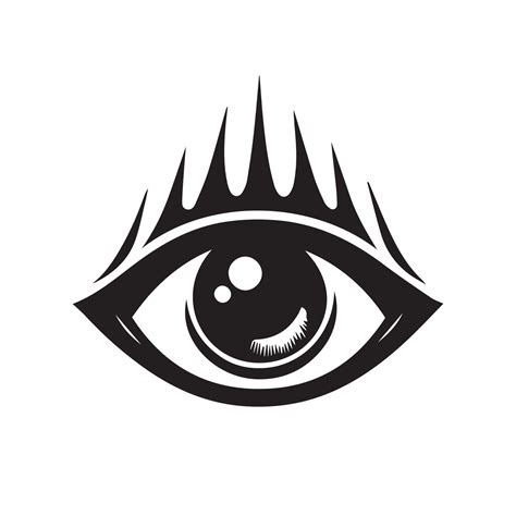 Eye vector icon. Black and white isolated eye. Graphic design. Watch ...