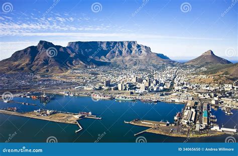 Cape Town Harbour and Table Mountain Stock Photo - Image of cape ...