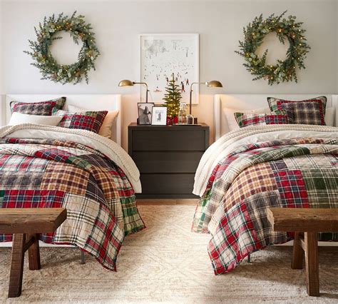 Clyde Plaid Patchwork Quilt & Shams | Pottery Barn