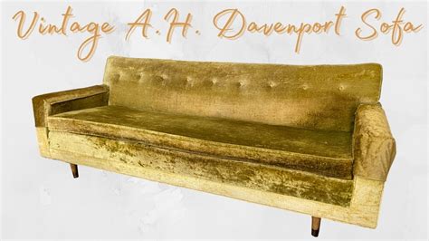 Vintage A.H. Davenport Sofa | Now Available! - YouTube