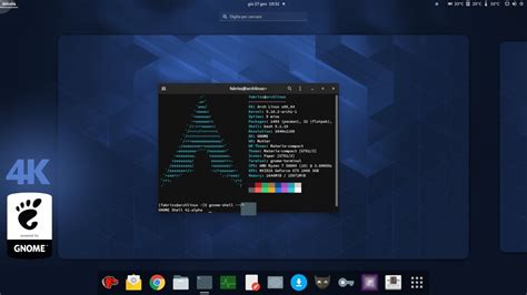 GNOME 42: Arch Linux on 4K display - YouTube