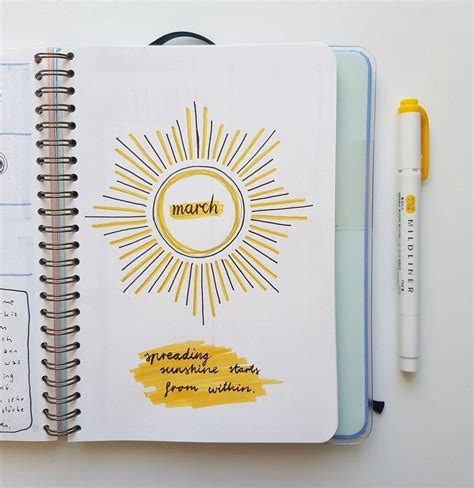 20+ Happy Sunshine Layouts to Enhance Your Planner | ElizabethJournals Bullet Journal School ...