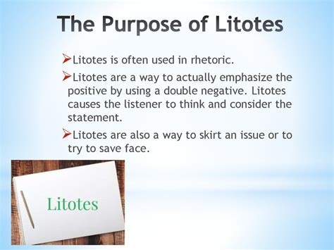 Definition of Litotes - online presentation