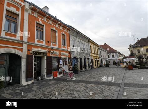 Varazdin Old Town: Franjevacki trg Croatia Stock Photo - Alamy