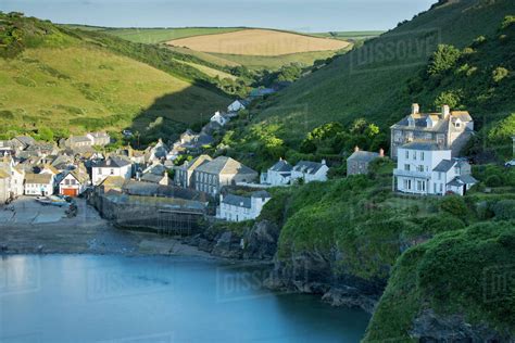 Picturesque harbor town of Port Isaac, Cornwall, England - Stock Photo ...