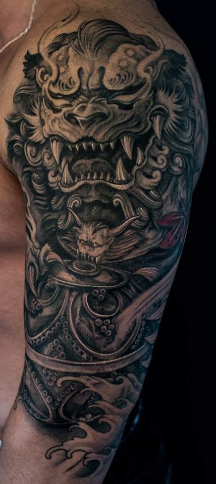 Chronic Ink Tattoo - Toronto Tattoo Foo dog half sleeve tattoo done by ...