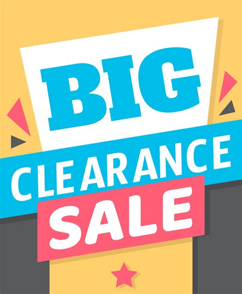 Big Clearance Sign 272518 Vector Art at Vecteezy