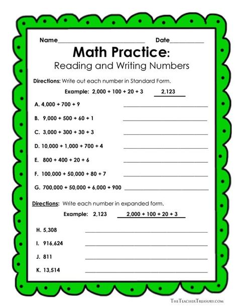 FREE ★ Reading and Writing Numbers in Expanded Form, Standard Form and Written Form - (Including ...