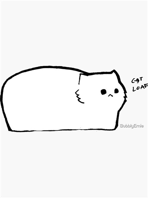 "Cat Loaf" Sticker by BubblyErnie | Redbubble