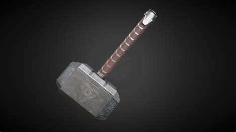 Mjolnir (Thor's hammer) - Download Free 3D model by TheDevilsEye ...