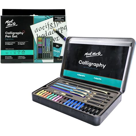 Buy Mont Marte Calligraphy Set, 31 Piece. Includes Calligraphy Pens, Calligraphy Nibs, Ink ...