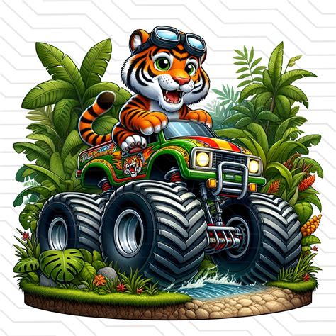 Tiger Monster Truck Png Monstertruck Png Monstertruck Digital Png ...