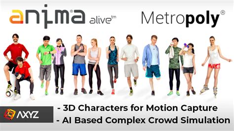 AXYZ design: anima (Crowd Simulation) and Metropoly (Motion Capture)