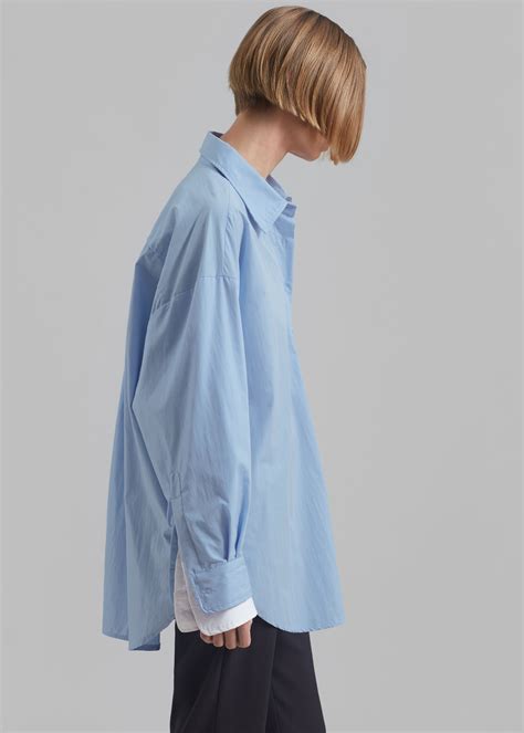 Jacqueline Button Up Shirt - Sky – The Frankie Shop