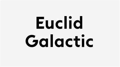 Euclid Galactic font | free download for WEB