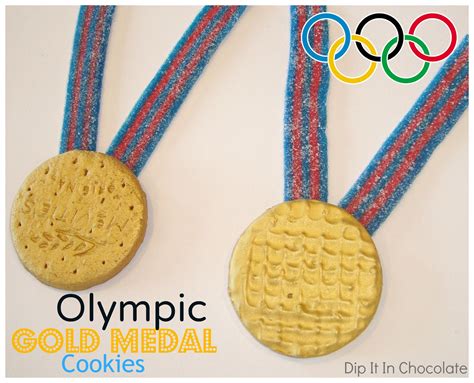 Olympic Gold Medal Cookies ~ Dip it in Chocolate