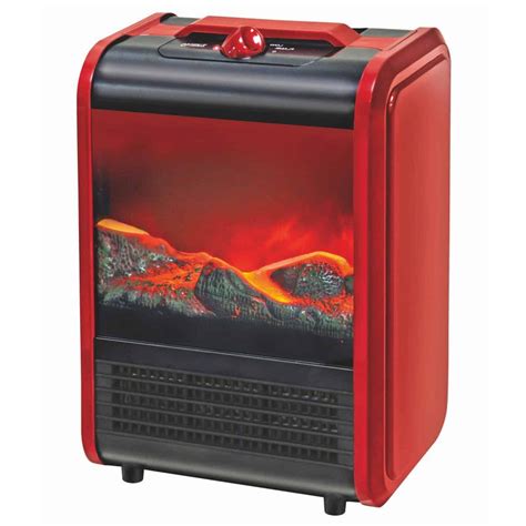 Optimus Electric Flame Effect Mini Fireplace Heater - Fireplacess.com