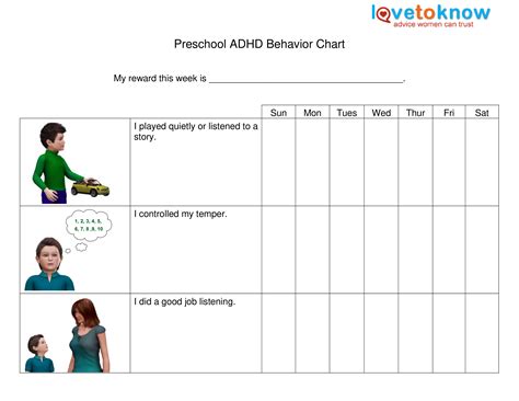 Free Printable Adhd Routine Charts