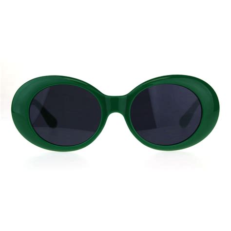 SA106 - Womens Mod Chic Retro Oval Round Plastic Sunglasses Green - Walmart.com - Walmart.com