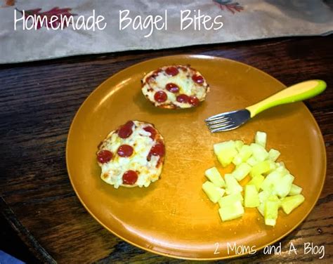 2 Moms and a Blog: Homemade Bagel Bites Recipe